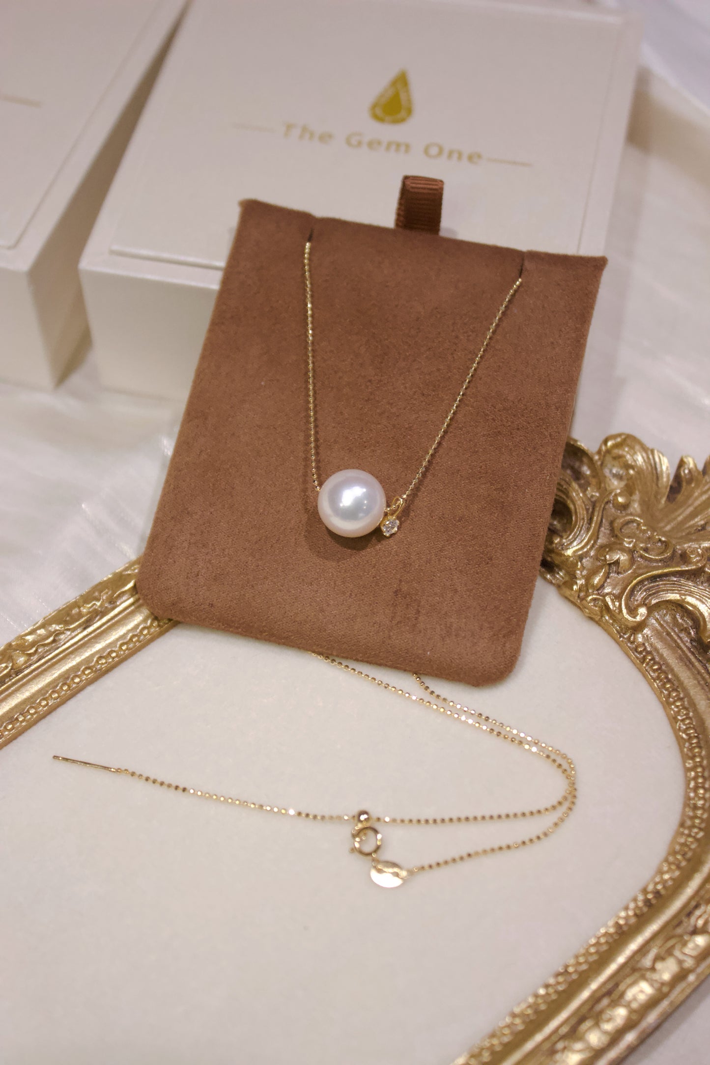 Luna Grace Cultured Freshwater Pearl Pendant Necklace 11-12mm in Sterling silver