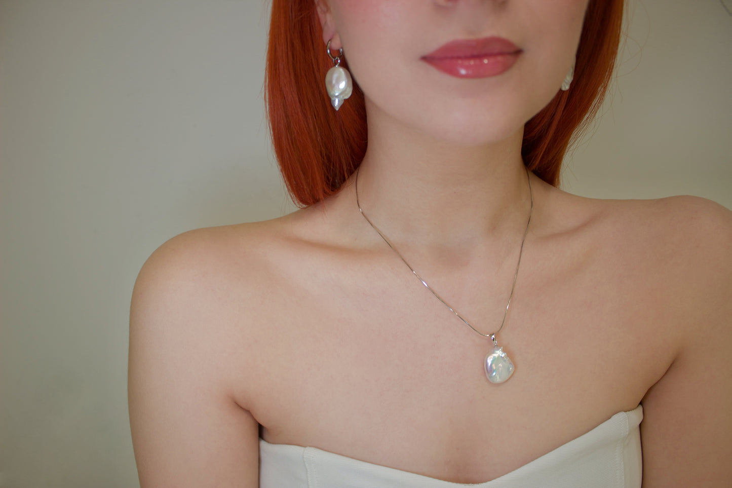 Modern Baroque Pearl Drop Earrings