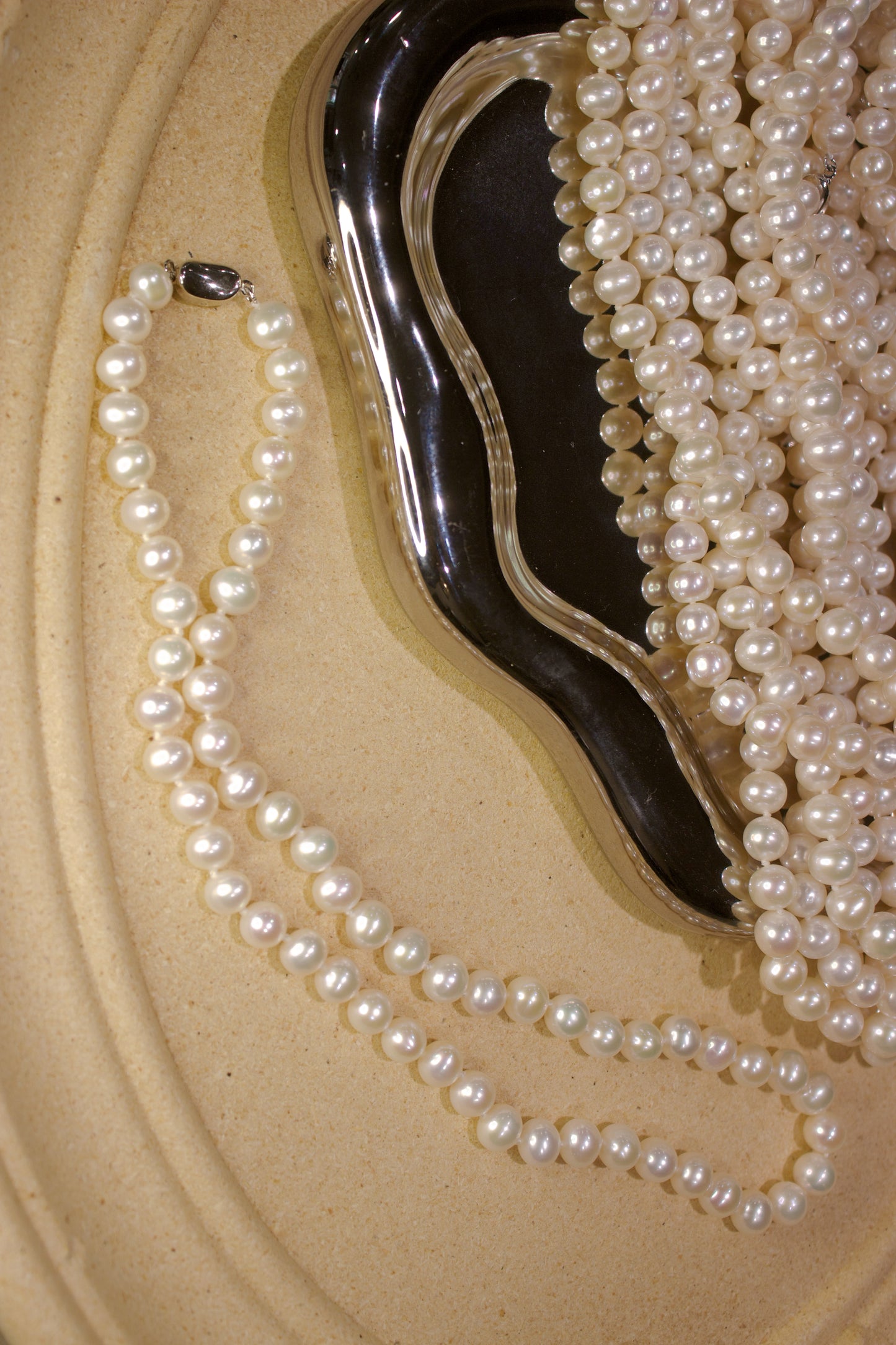Classic Freshwater Pearl Necklace with Sterling Silver Clasp