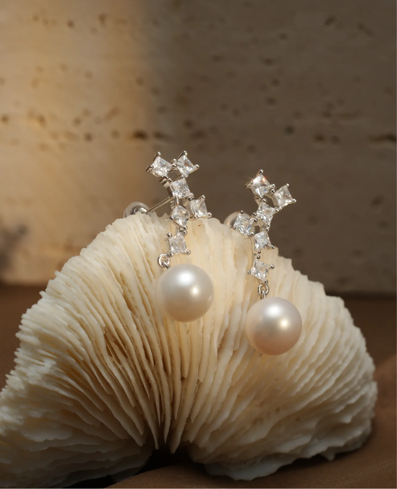 Gala Radiance – 10–11mm Cultured Freshwater Pearl Drop Earrings in Sterling Silver