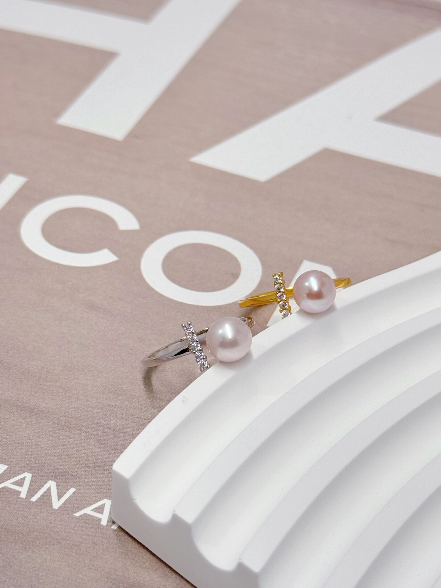 Elegant Pearl Accent Ring