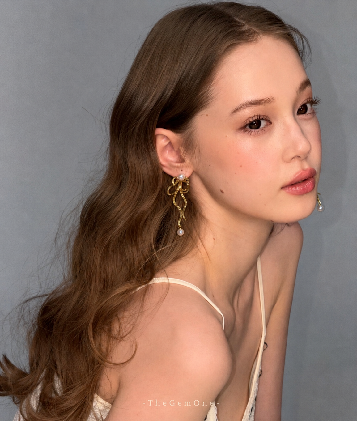 Sculpted Bloom Pearl Earrings