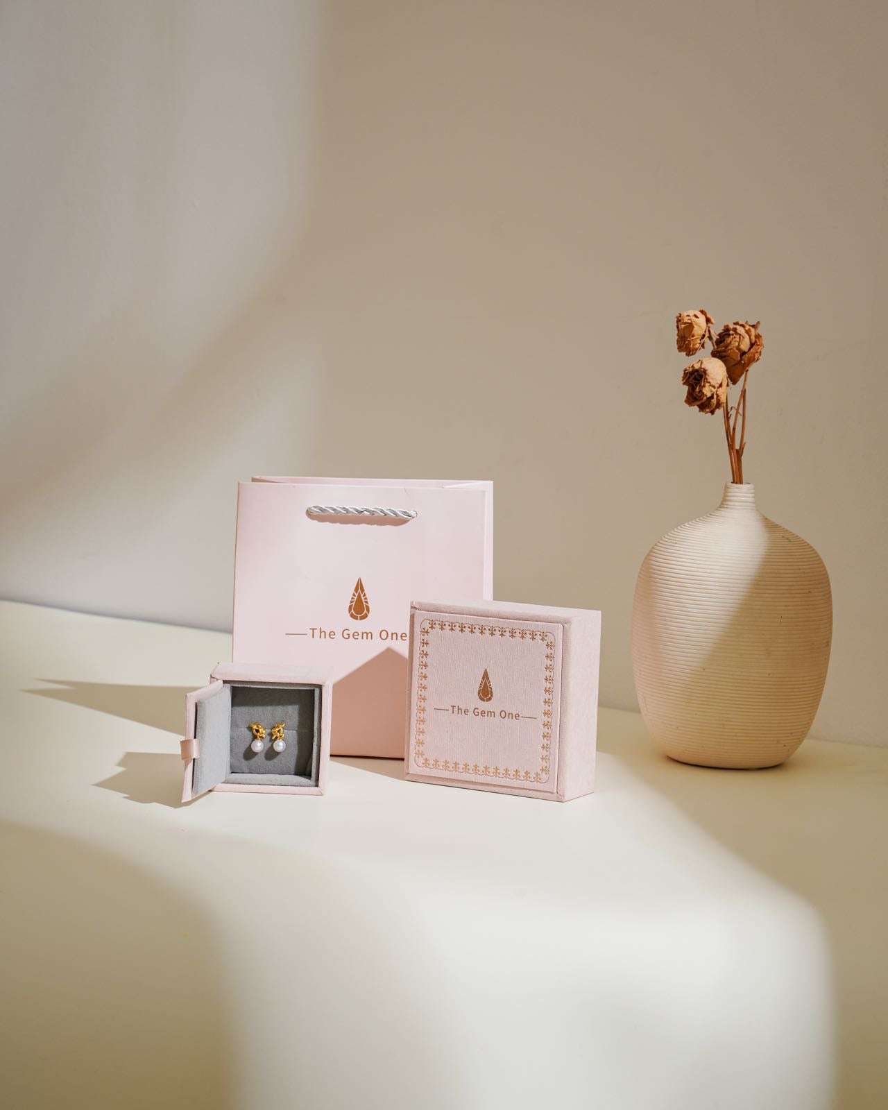 Elegant Knot Pearl Drop Earrings Set in Gold and Silver