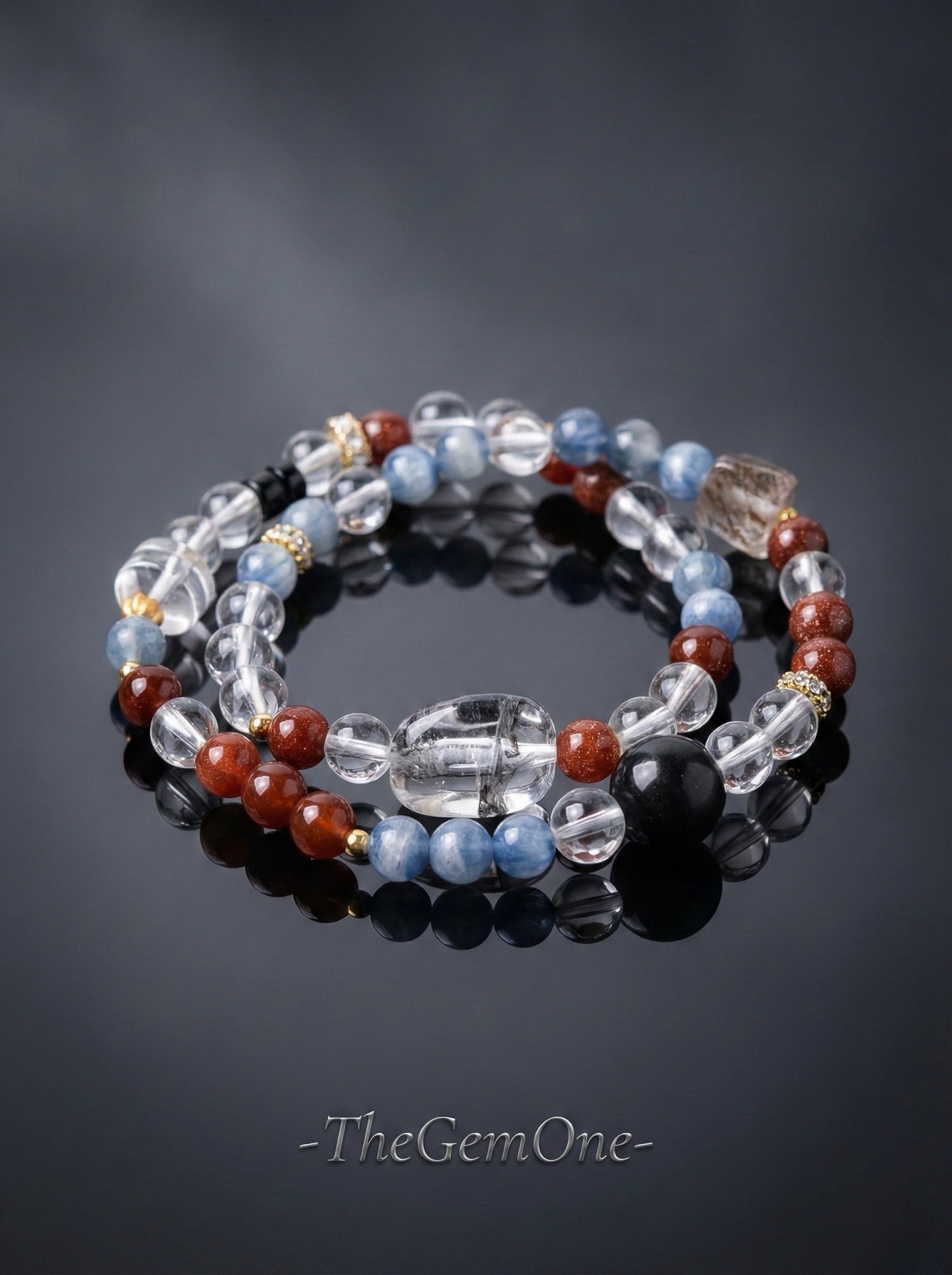 Mixed Stone Double Layer Bracelet