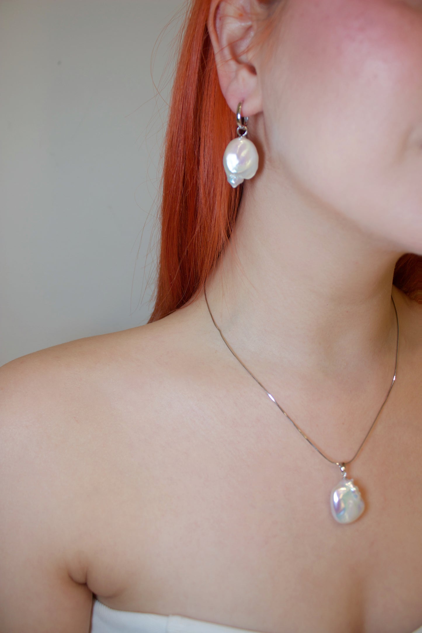 Modern Baroque Pearl Drop Earrings