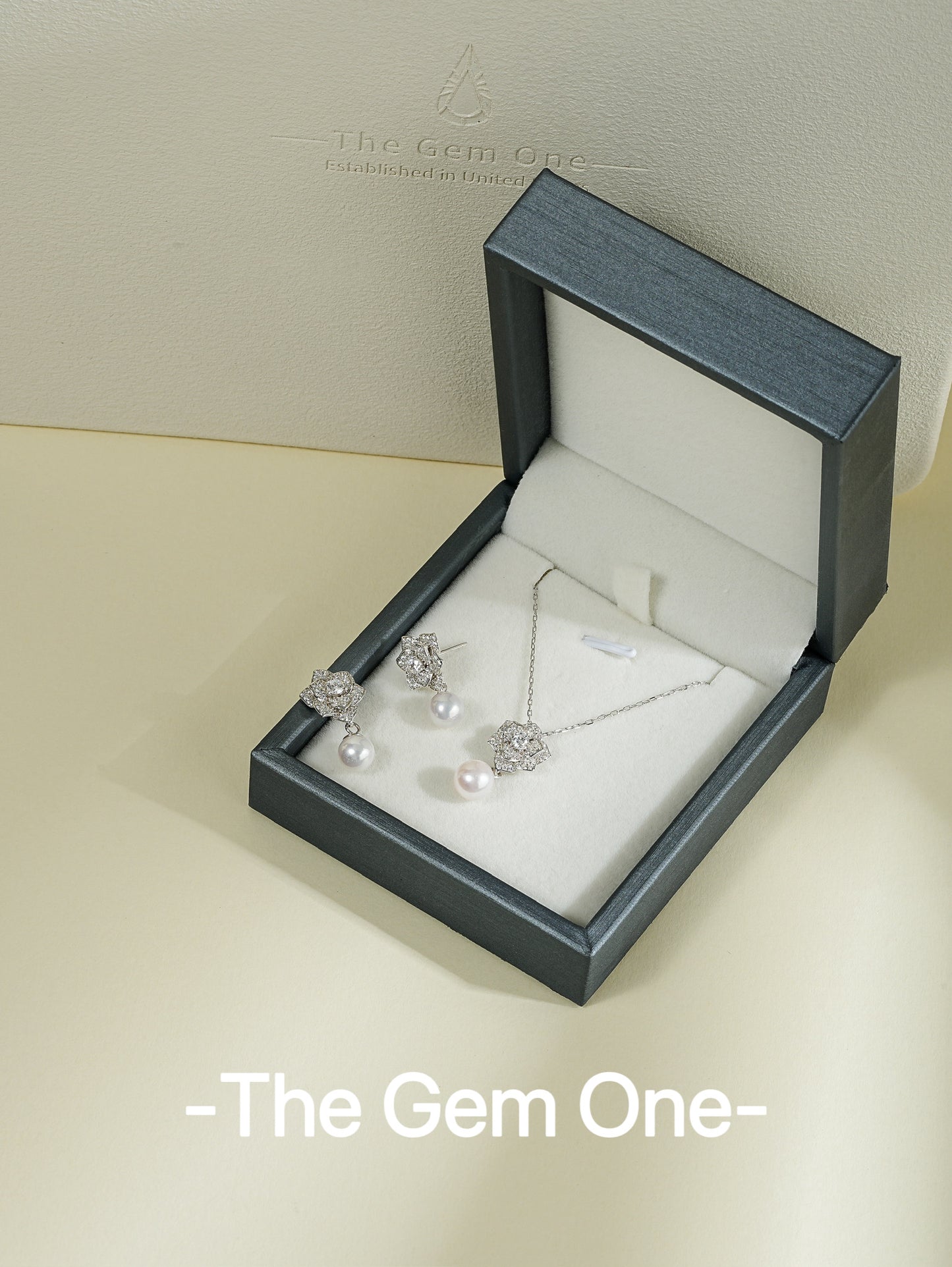 2025SS The Blossom Collection: 2pc Rose set in Freshwater Pearl 6.5-7.5mm with sterling sliver