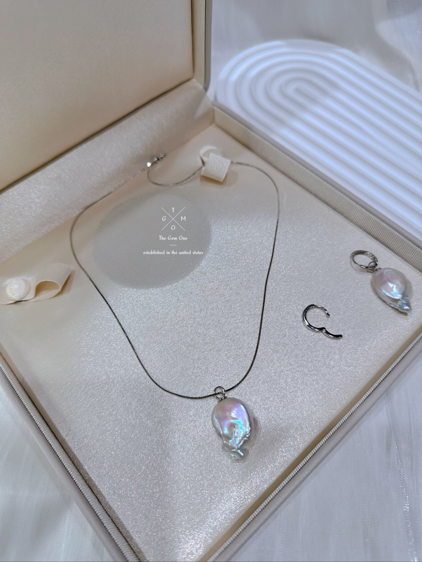 Modern Baroque Pearl Drop Earrings