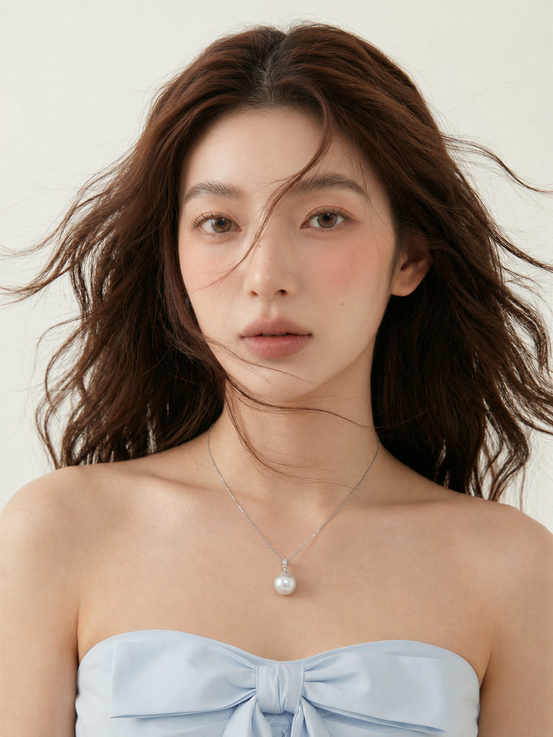 2025FW The Fine Collection: 13mm White South Sea Pearl Pendant in Platinum with Diamond