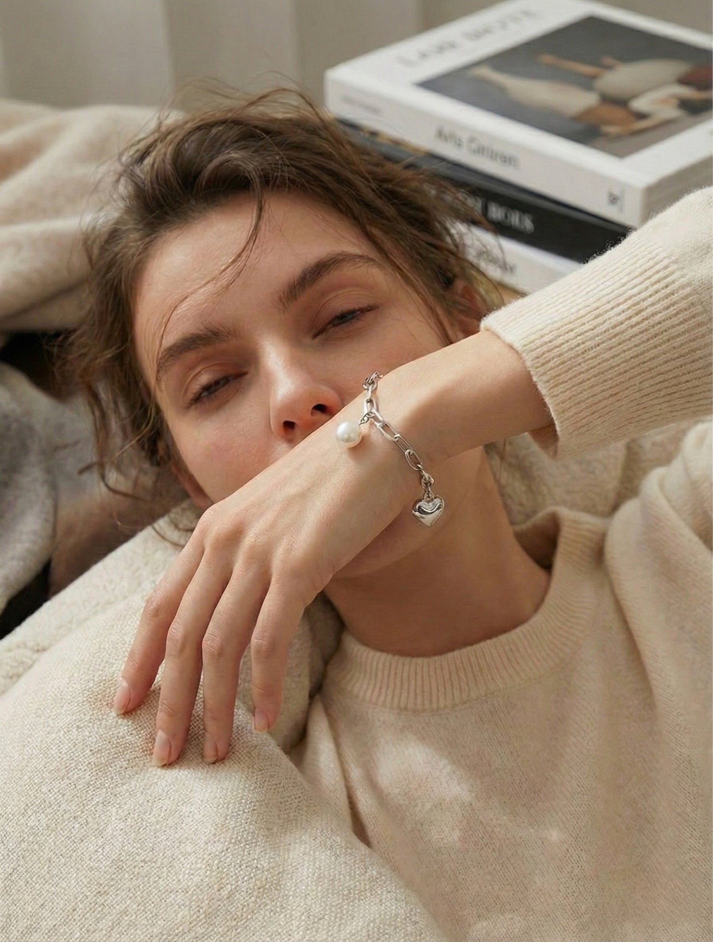 First Love Urban Bracelet: Cultured Freshwater Pearl 7.5-8.5mm in Fine Sterling Silver