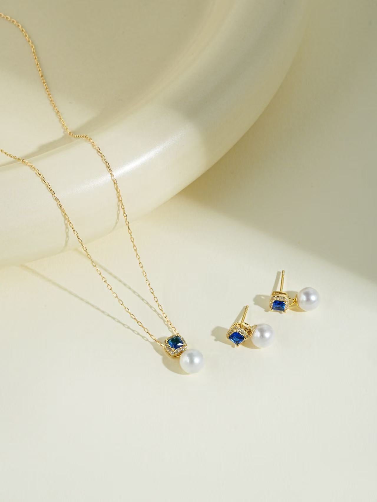 2025FW Noir Neige 2pc Cultured freshwater Pearl 6.5-7mm in Sterling Silver