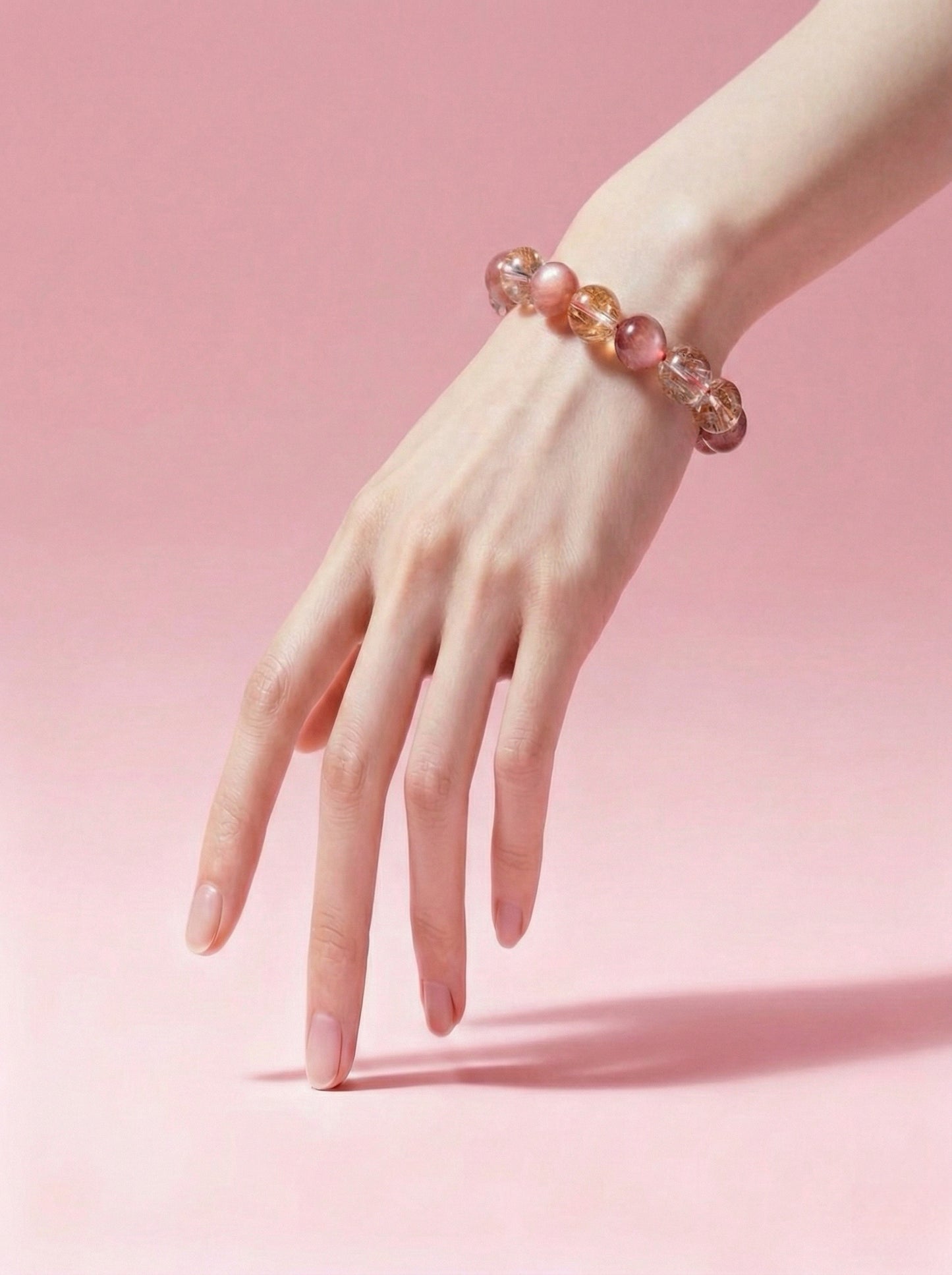 Valentine's Special: Blooming Love Pink & Gold Crystal