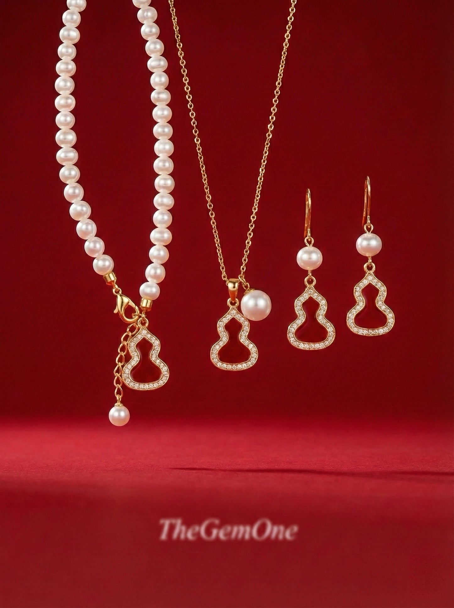 Life's Perfection Gourd Jewelry 3-Pieces Set