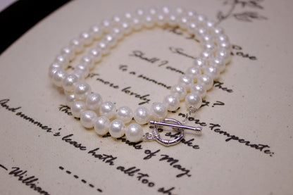 Classic Freshwater Pearl Necklace with Elegant OT Clasp