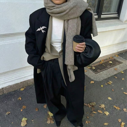 Vintage Style Sky Dancer Pearl & Zirconia Swallow Brooch