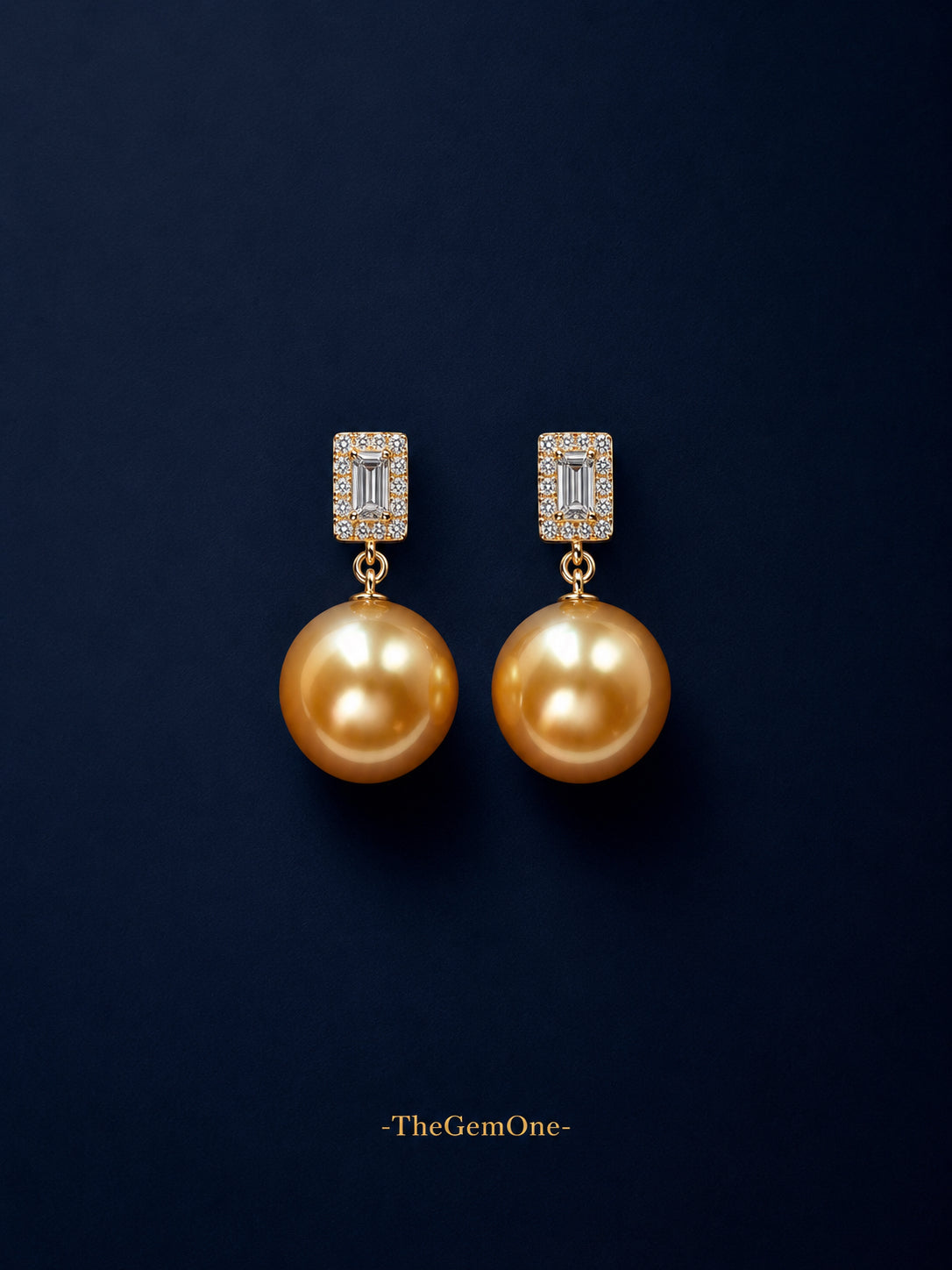 Golden Sugar Cube Earrings