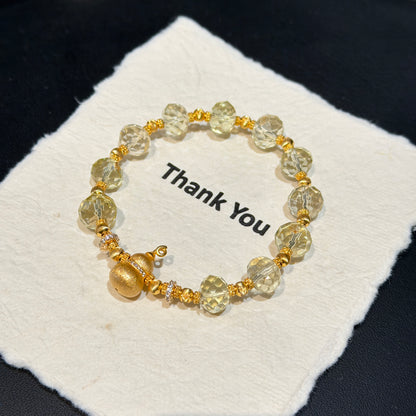 Golden Glow Summer Citrine Statement Bracelet