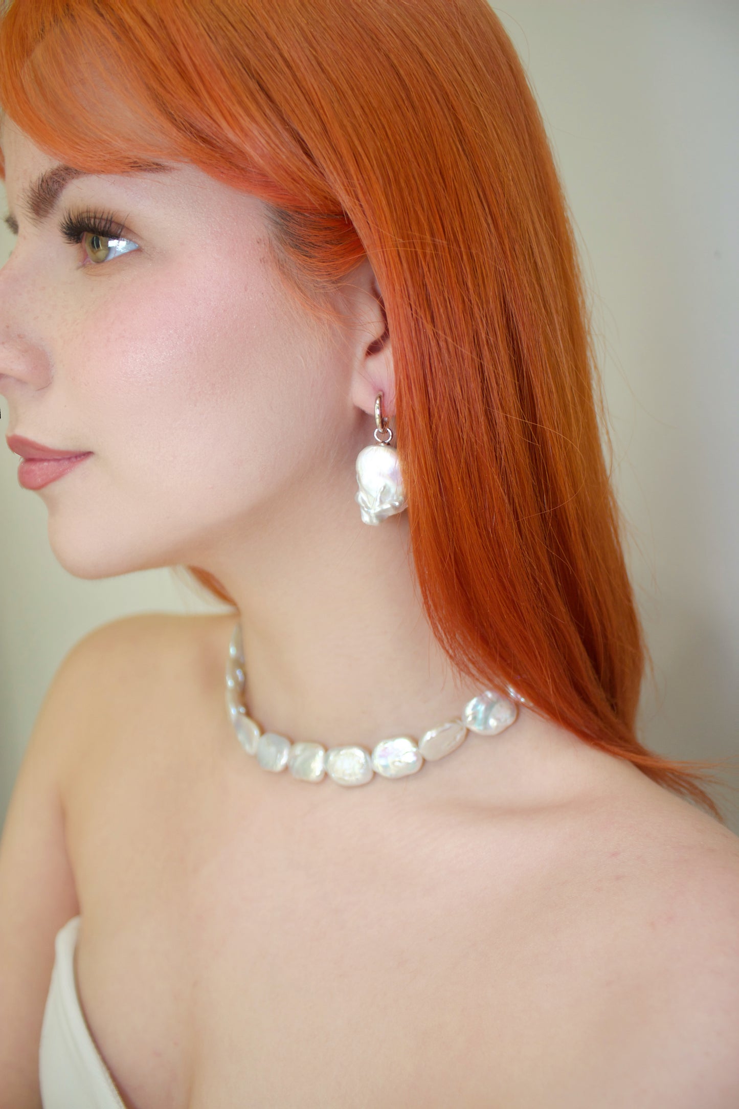 Sophisticated Baroque Pearl Statement Necklace
