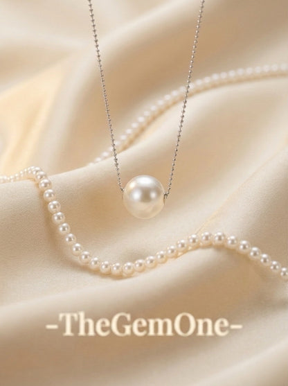 Elegant Layered Pearl Necklace Set with Freshwater Pearl Strand and Large Pearl Pendant