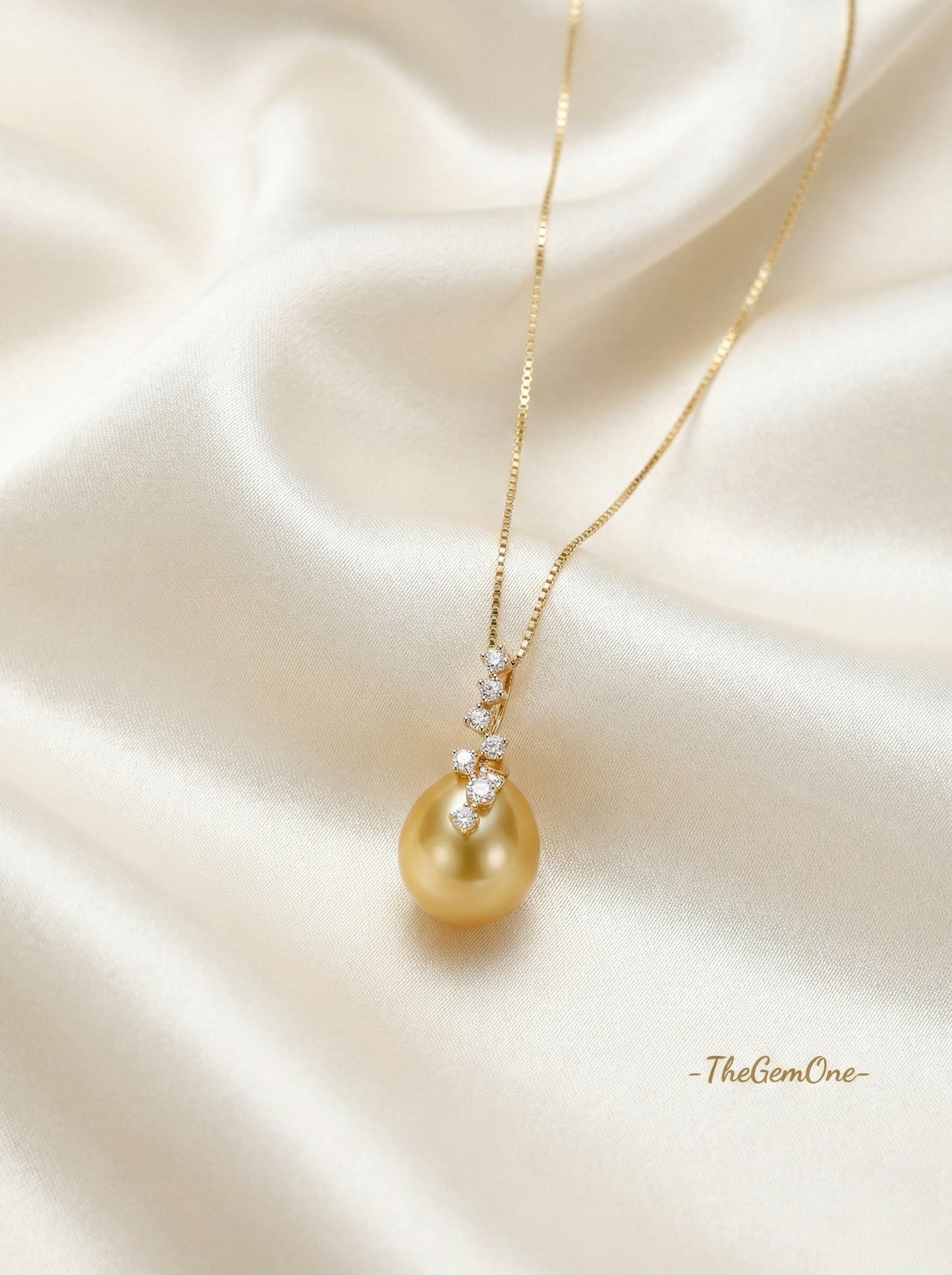 Vintage Tea 12mm Golden South Sea Pearl Necklace