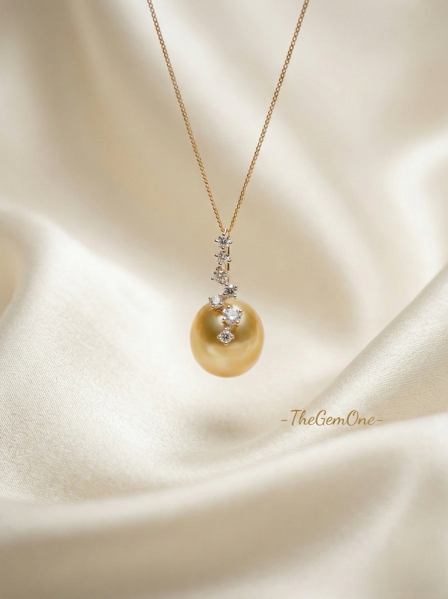 Vintage Tea 12mm Golden South Sea Pearl Necklace