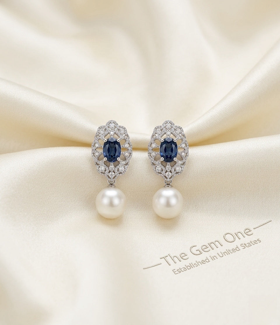 Midnight Sparkle Everyday Pearl Studs