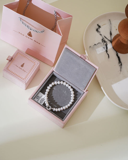 Classic Freshwater Pearl Bracelet with Sterling Silver Clasp