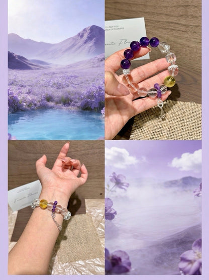 Pure Radiance Amethyst & Citrine Energy Bracelet