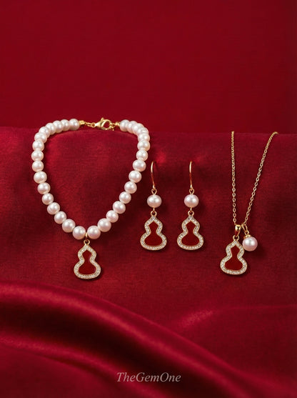 Life's Perfection Gourd Jewelry 3-Pieces Set