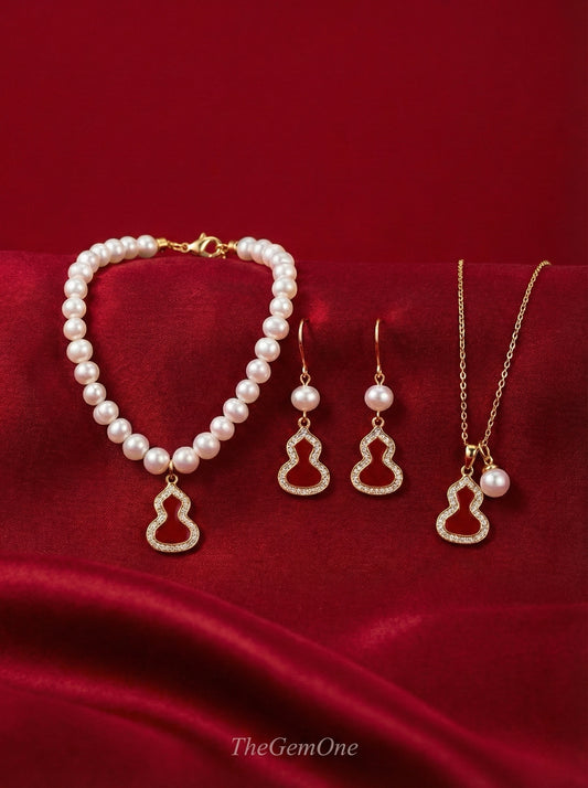 Life's Perfection Gourd Jewelry 3-Pieces Set