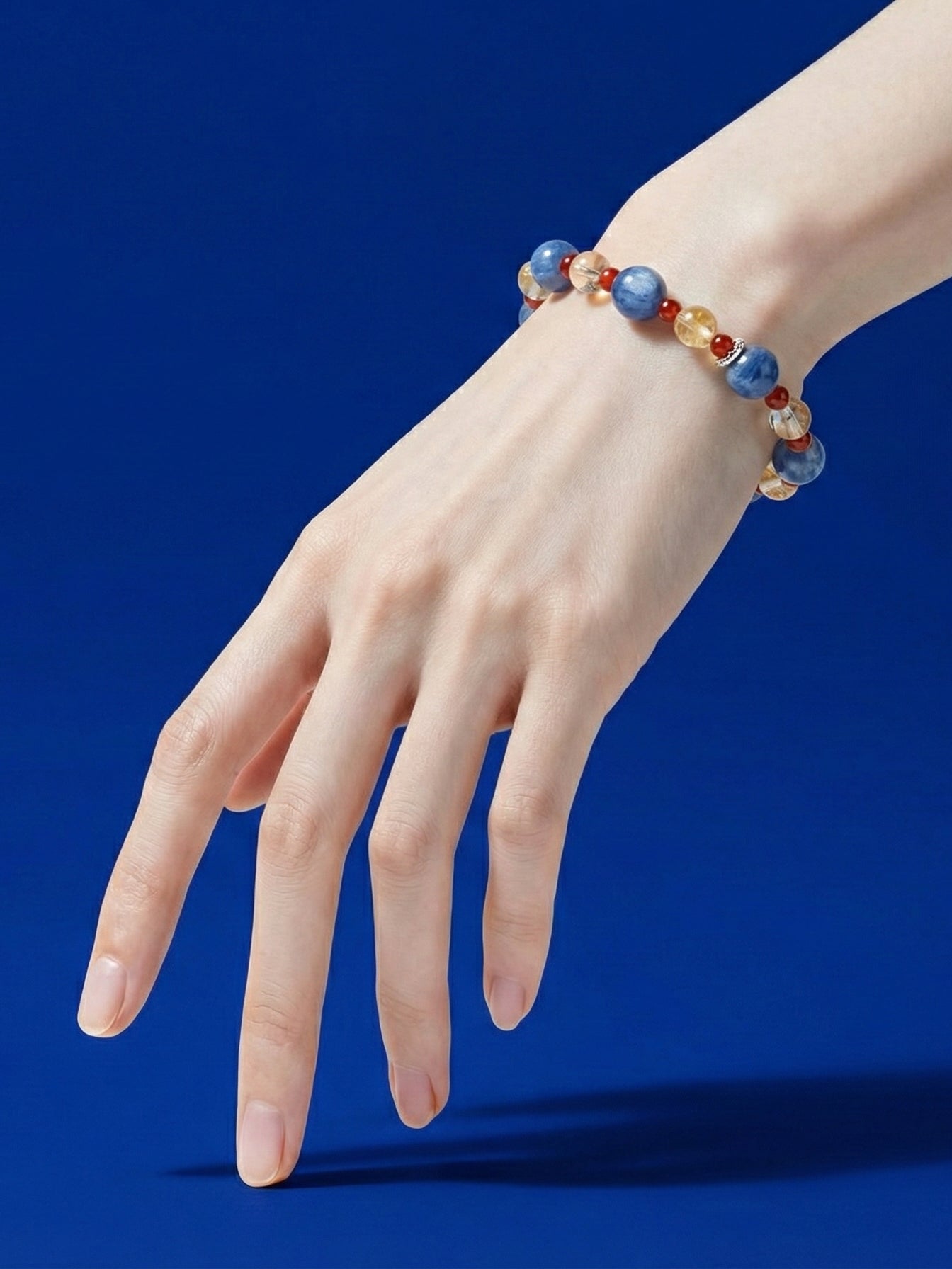 Blue-Gold-Red Prosperity Triad Bracelet