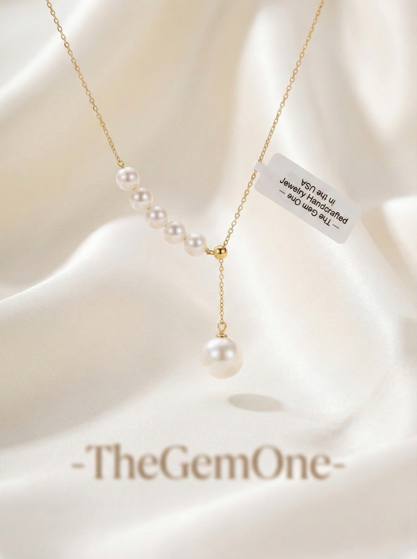 Mermaid’s Tear Cultured Freshwater Pearl Necklace 4-5mm-8-9mm