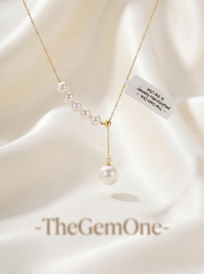 Mermaid’s Tear Cultured Freshwater Pearl Necklace 4-5mm-8-9mm