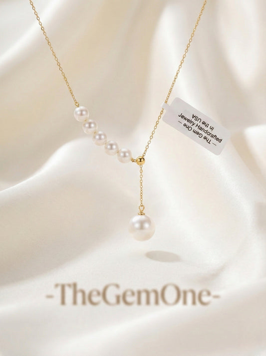 Mermaid’s Tear Cultured Freshwater Pearl Necklace 4-5mm-8-9mm