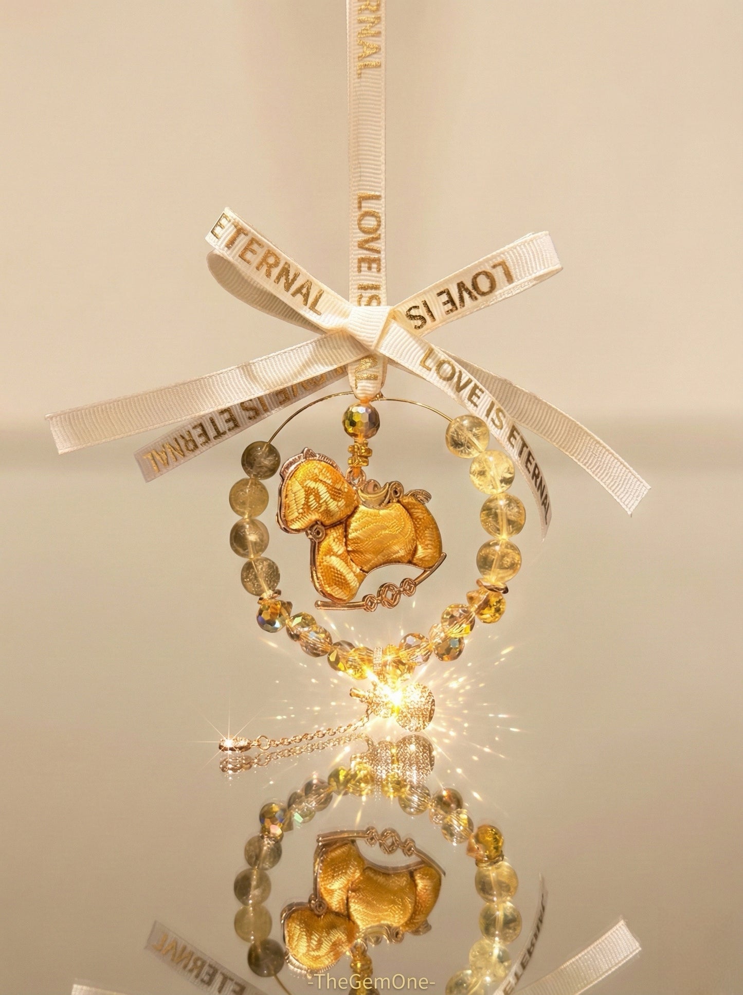 Fortune Carrier Citrine Pony Charm