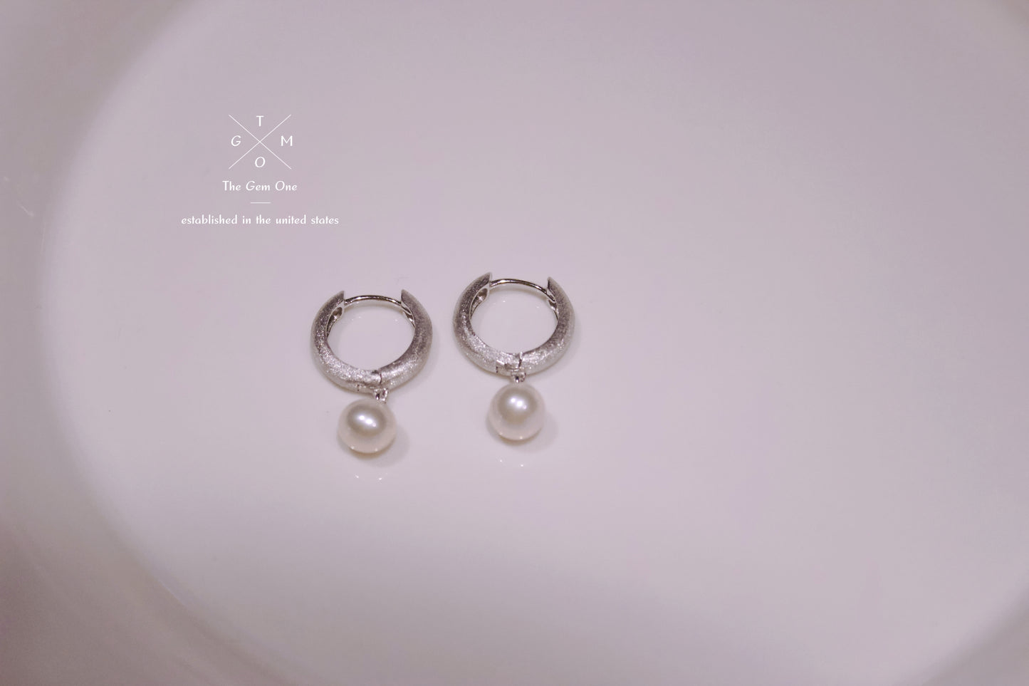 Textured Gold and Silver Hoop Earrings with Freshwater Pearl Drops