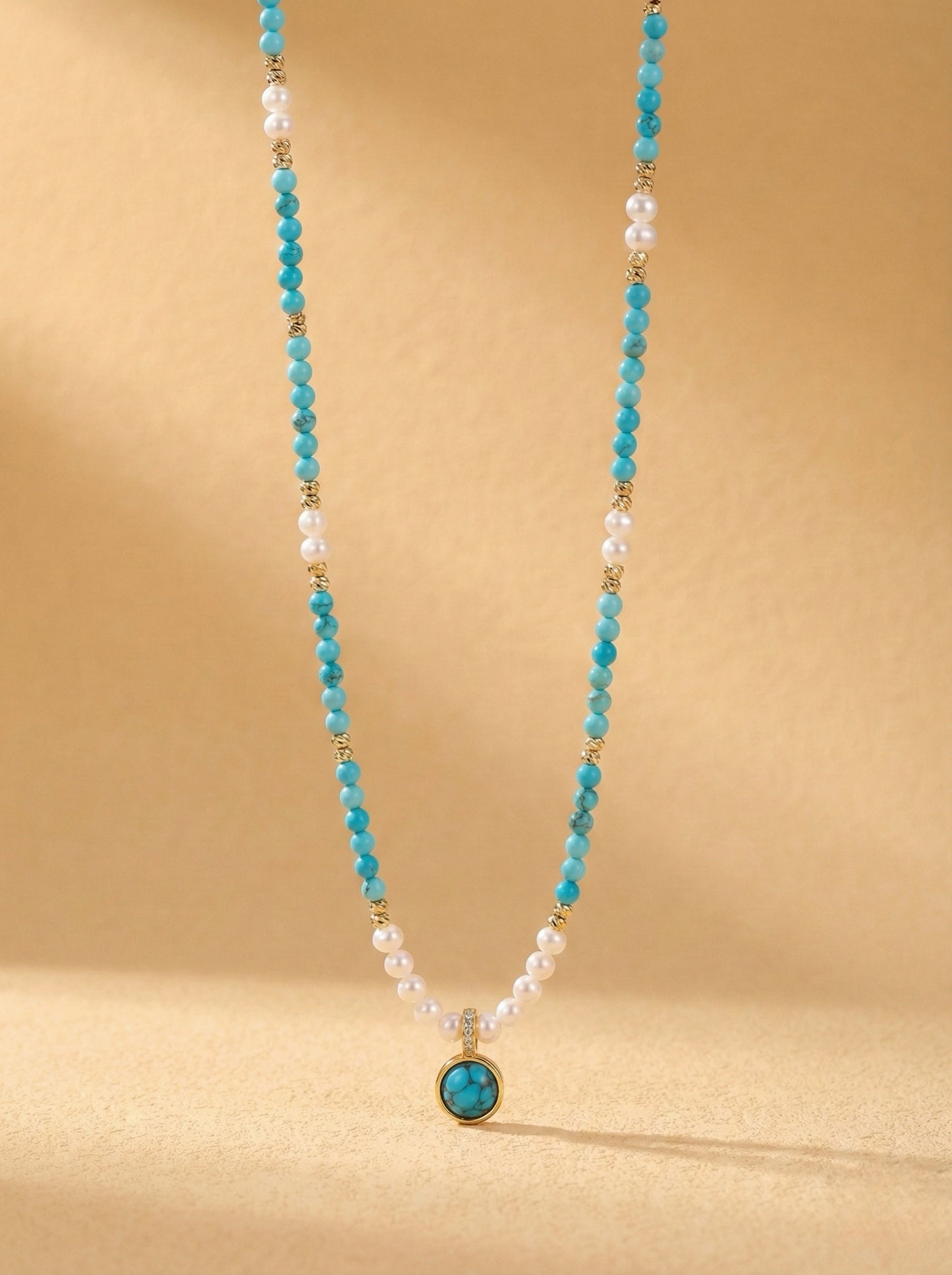 Mediterranean Dream Turquoise & Pearl Necklace