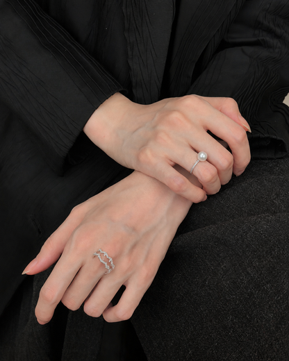 Dual Aura South Sea Pearl Ring