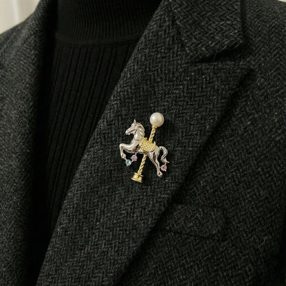 Fashion Jewelry: Year of Horse Akoya Pearl Brooch