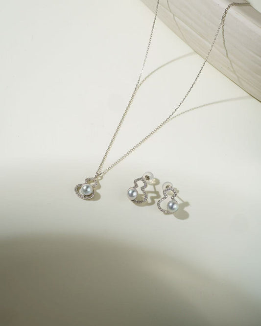2025ss Wulu 2pc Set(Saltwater Pearl) Ma Akoya Pearl in Sterling silver