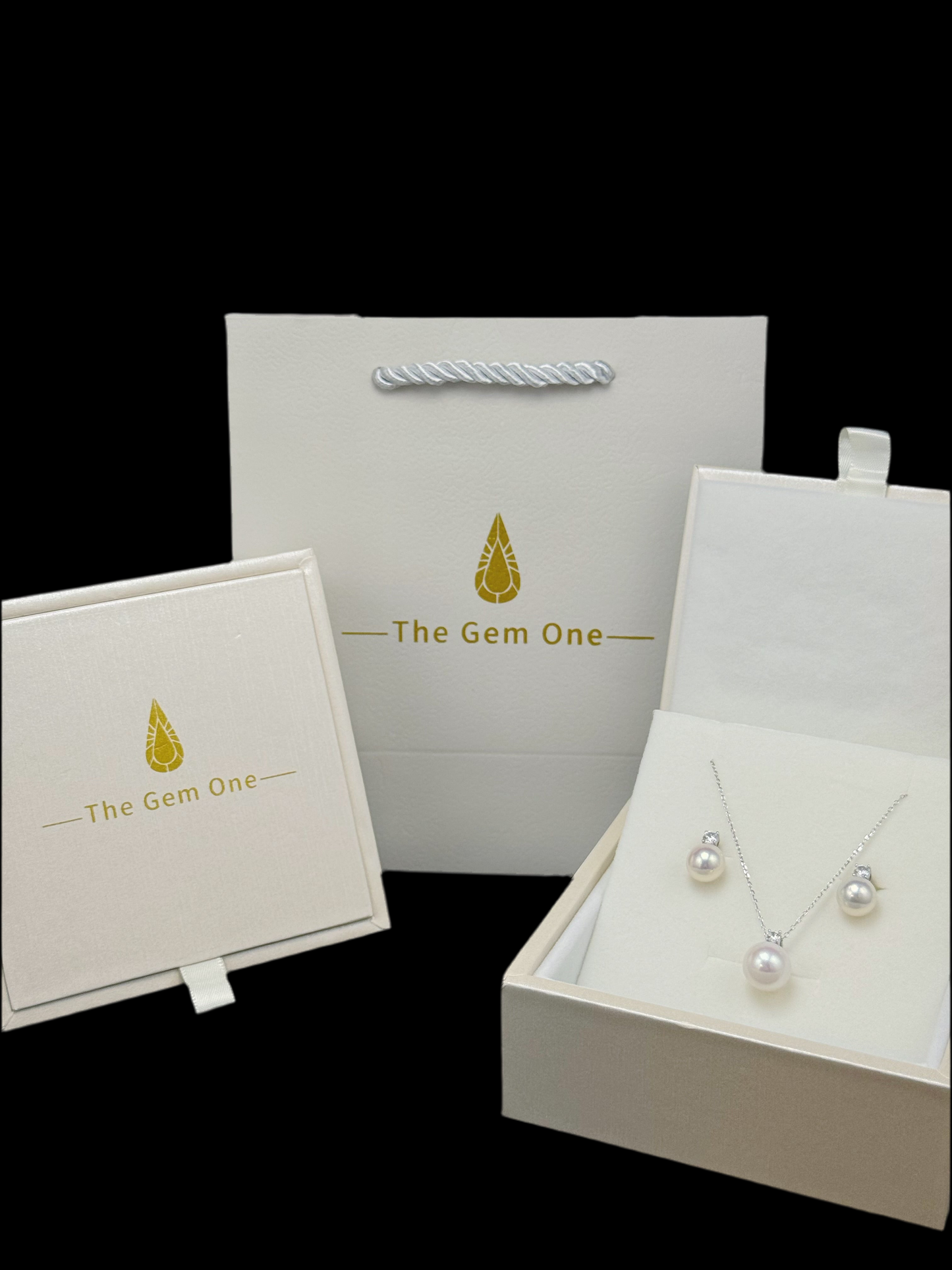 Classic Pearl Drop Necklace and Earrings Set