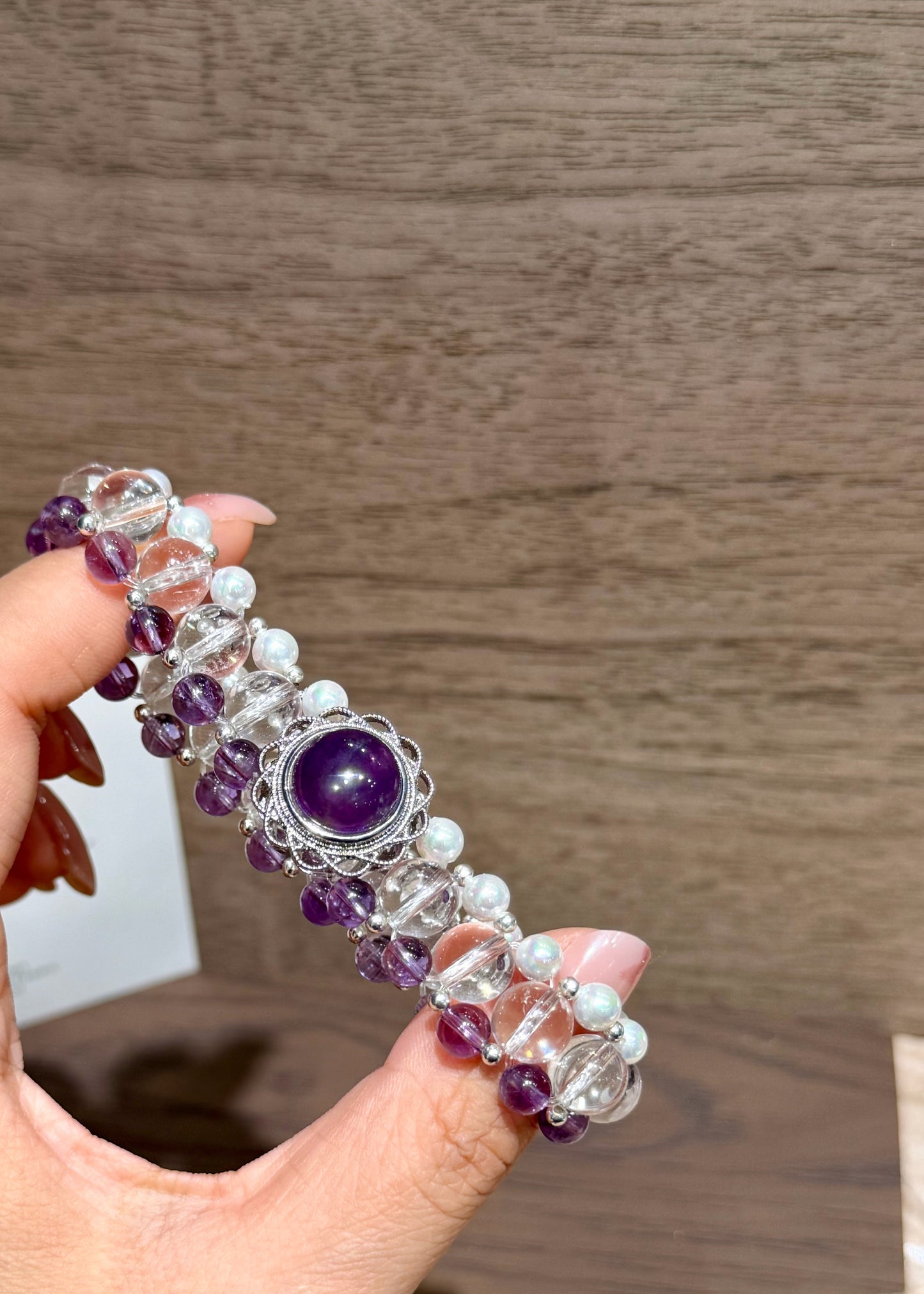 Amethyst Fantasy Double-Loop Wrap Bracelet