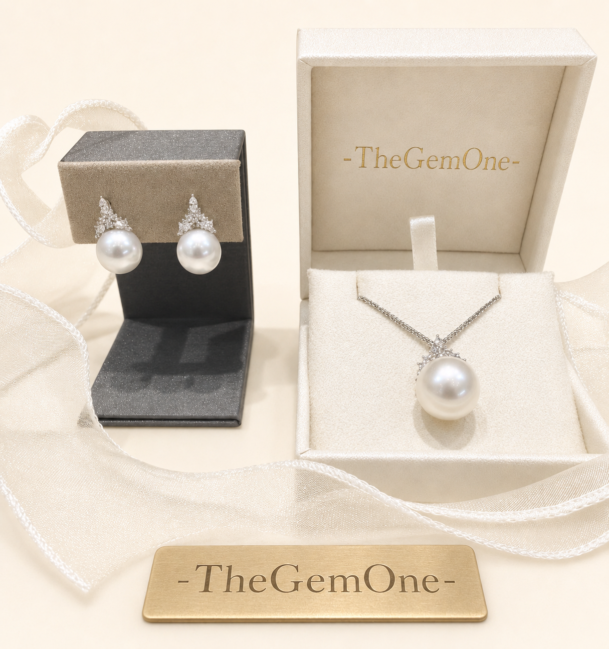 The Snow Queen Freshwater Pearl Pendant Necklace 12-13mm with Sterling Silver