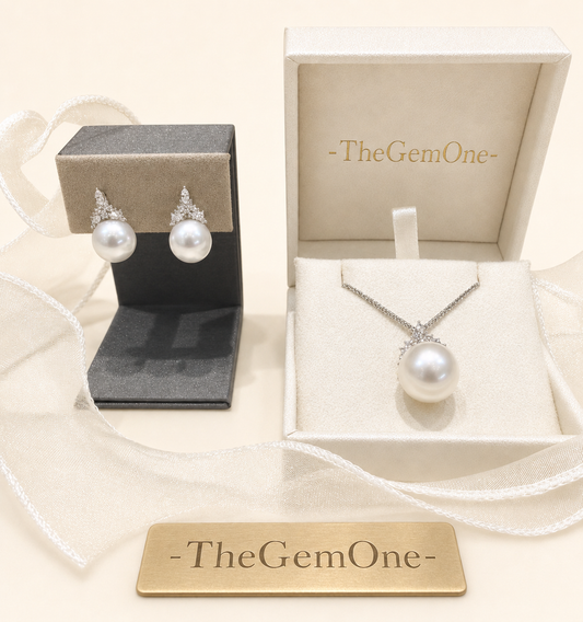 The Snow Queen Freshwater Pearl Pendant Necklace 12-13mm with Sterling Silver