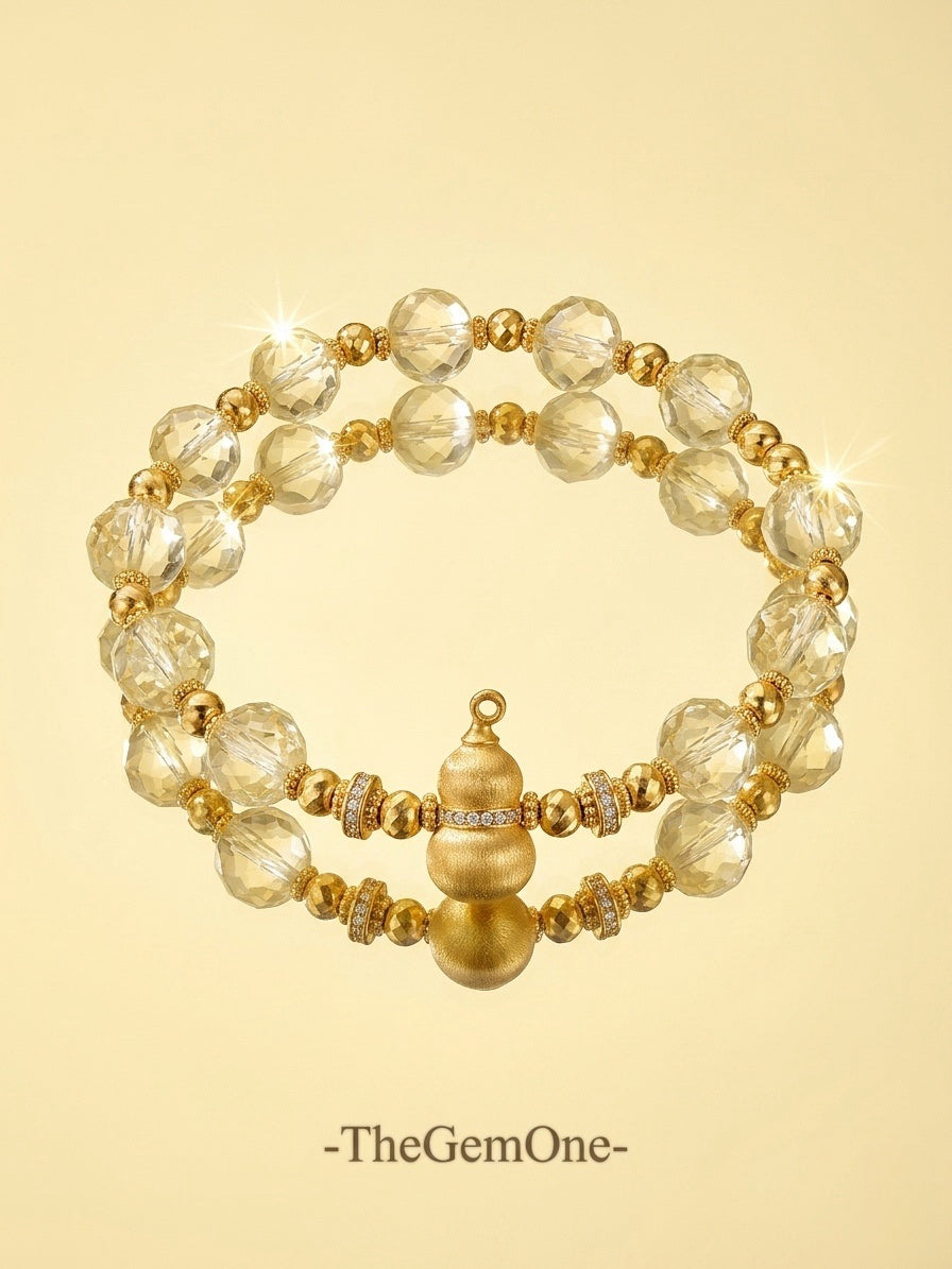 Golden Glow Summer Citrine Statement Bracelet