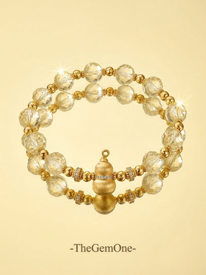 Golden Glow Summer Citrine Statement Bracelet