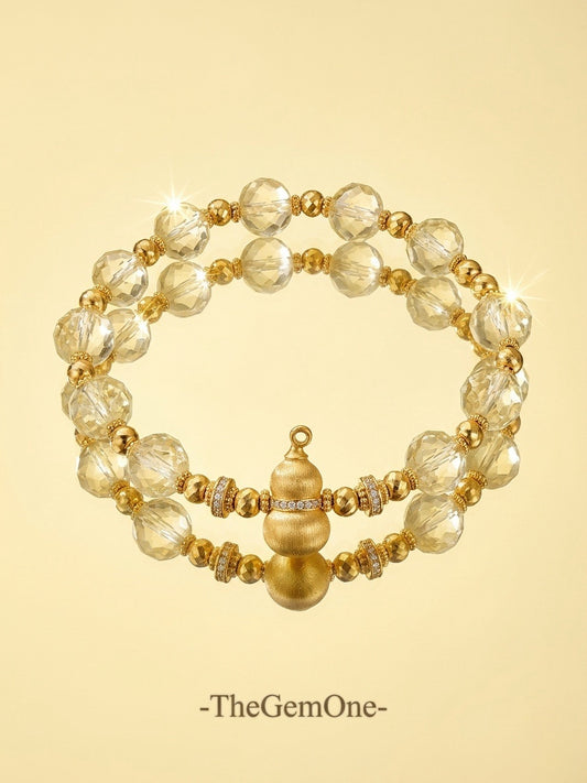 Golden Glow Summer Citrine Statement Bracelet