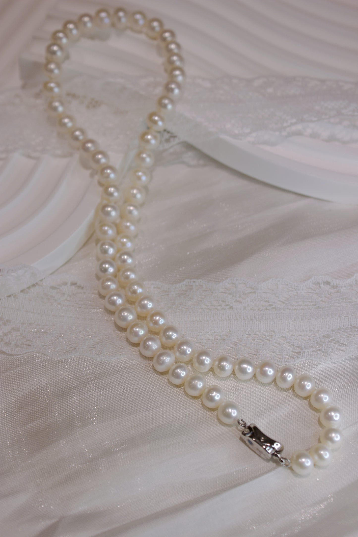 Classic Freshwater Pearl Necklace with Sterling Silver Clasp