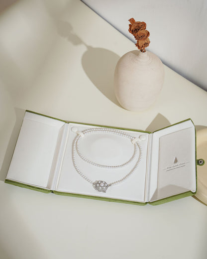 Sweater Necklace Cultured Freshwater in Sterling Silver 4-4.5mm