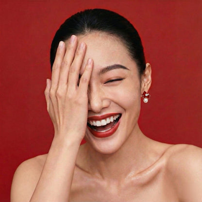 The "Dynamic Luster" Pony Earrings (7-8mm Cultured freshwater Pearl)