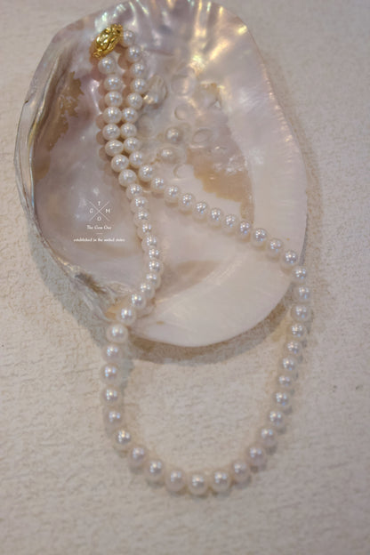 Elegant Single Strand Round Freshwater Pearl Necklace
